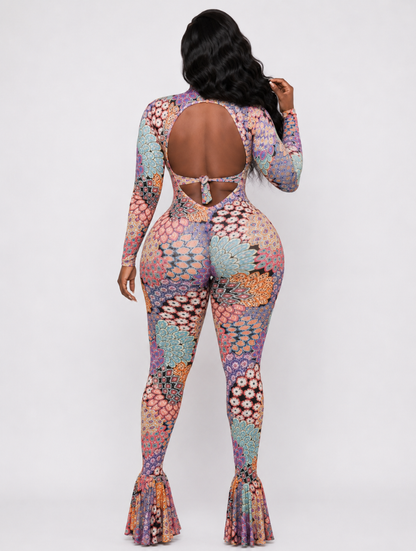 Boho Petal Ruffle Catsuit