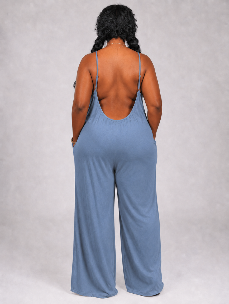 Breezy Backless Palazzo Jumpsuit