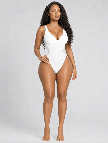 Snatched V-Neck Thong Shaper
