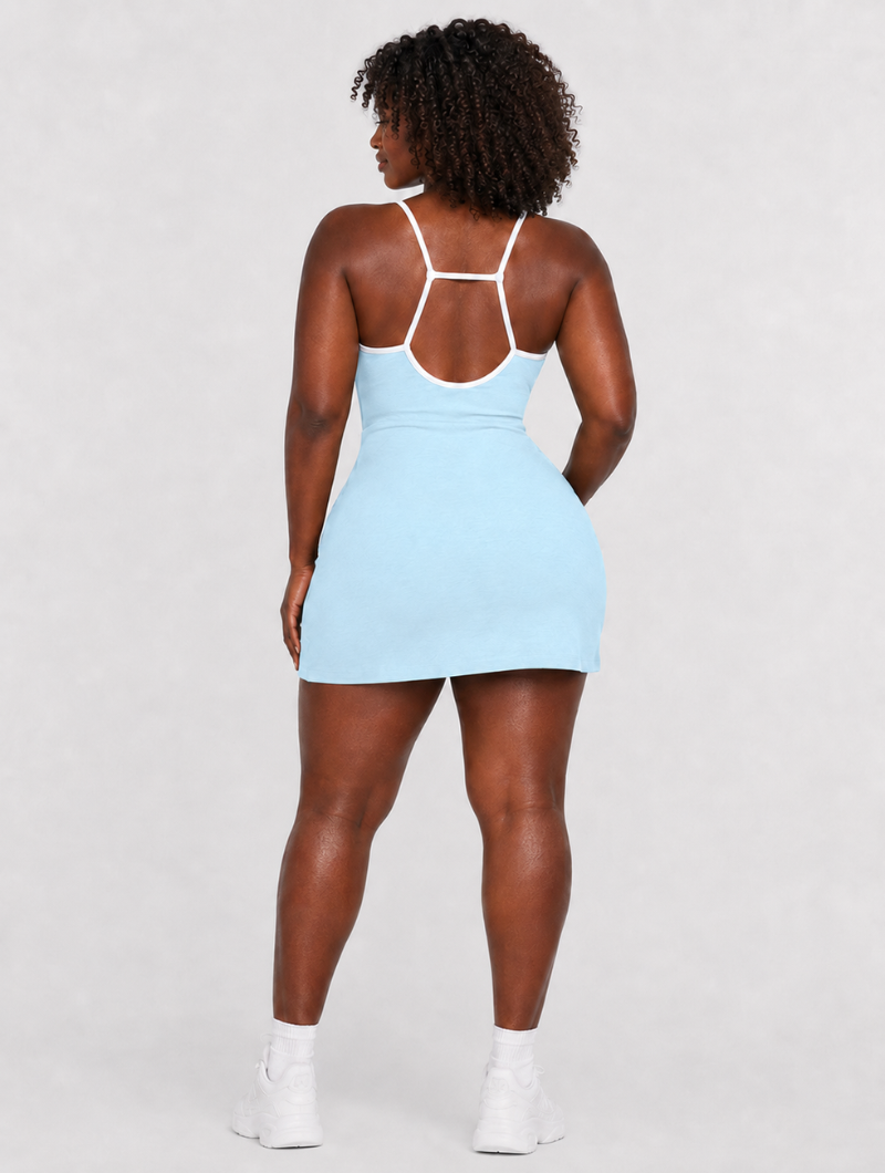 Retro Piping Exercise Dress