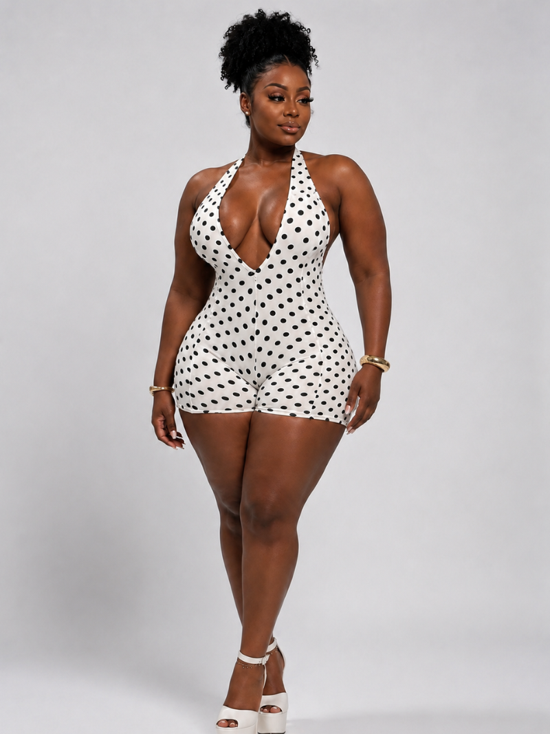 Dot Halter Romper