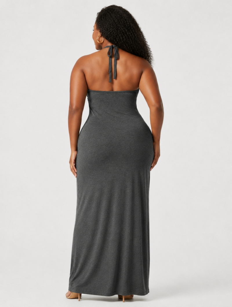 Drapey Jersey Halter Maxi