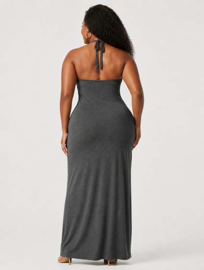 Drapey Jersey Halter Maxi