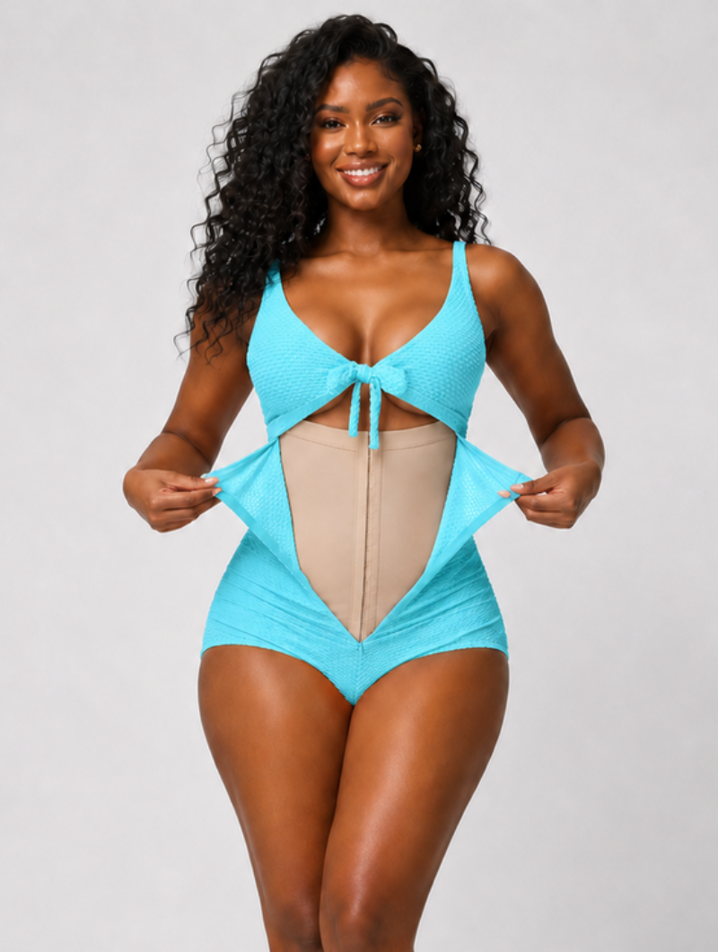 Built-In Corset Shaping Swimsuit