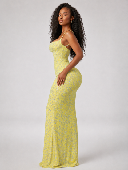 Ditsy Floral Backless Maxi
