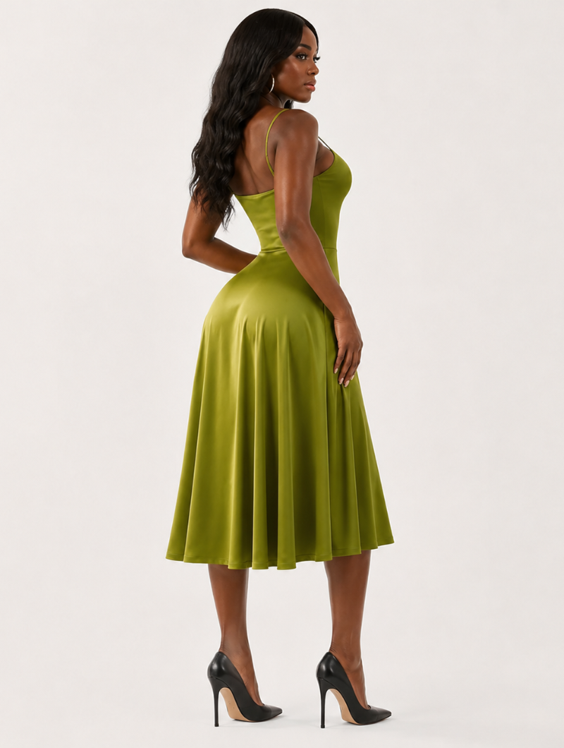 Satin Sculpt Slip Dress