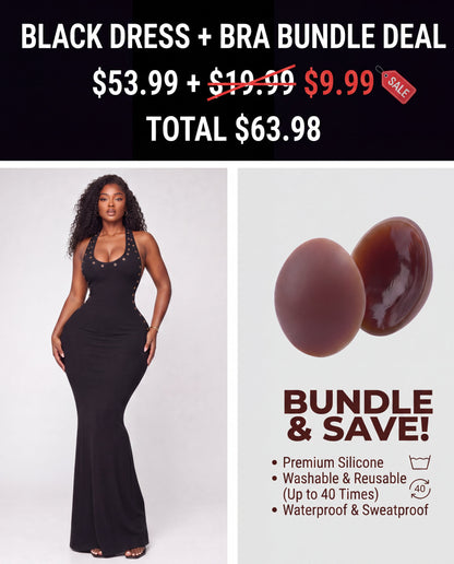 Grommet Detail Backless Maxi