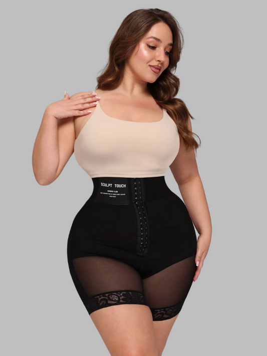 Waist-enhancing butt-enhancing shorts