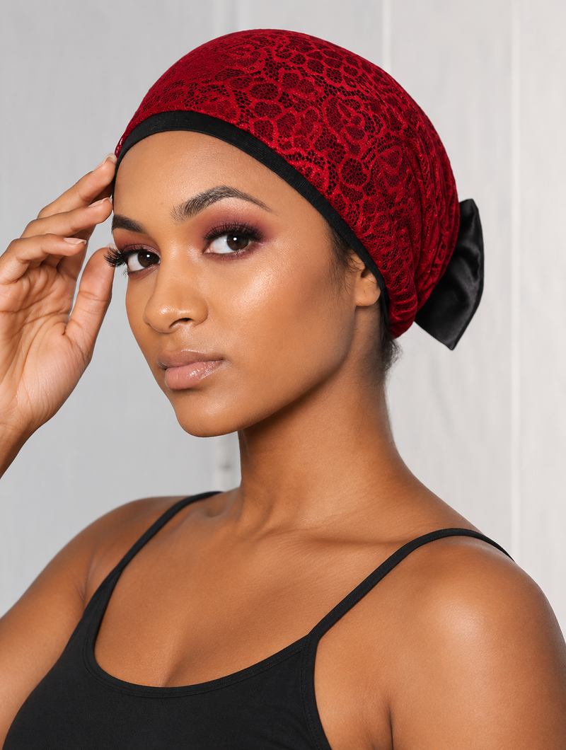 Lace Bow Hair Wrap