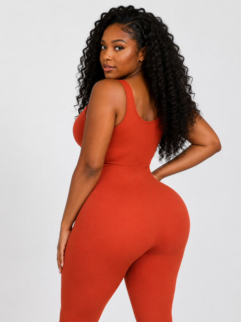 Snatched V-Neck Unitard