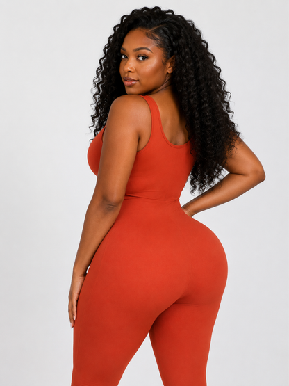 Snatched V-Neck Unitard