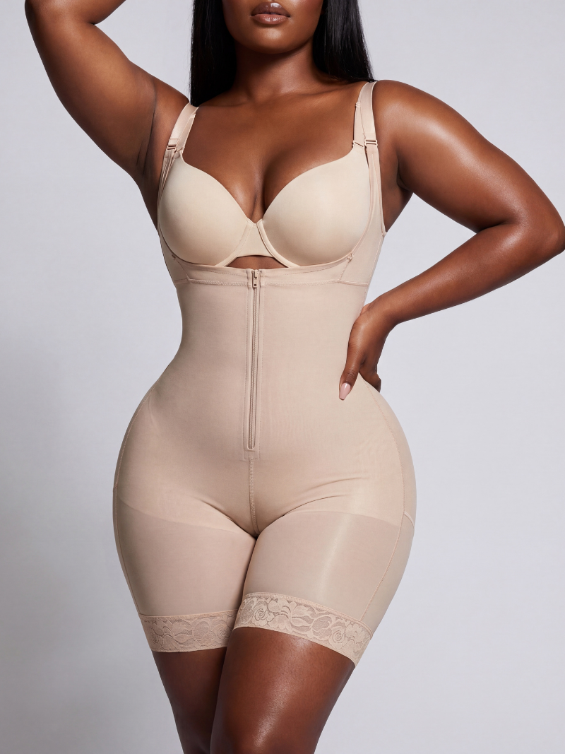 Tummy Compression Bodysuit Shaper With Butt Lifter Faja