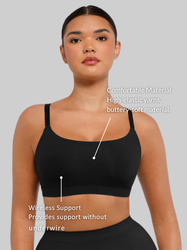 Wireless Invisible Square Neck Bra