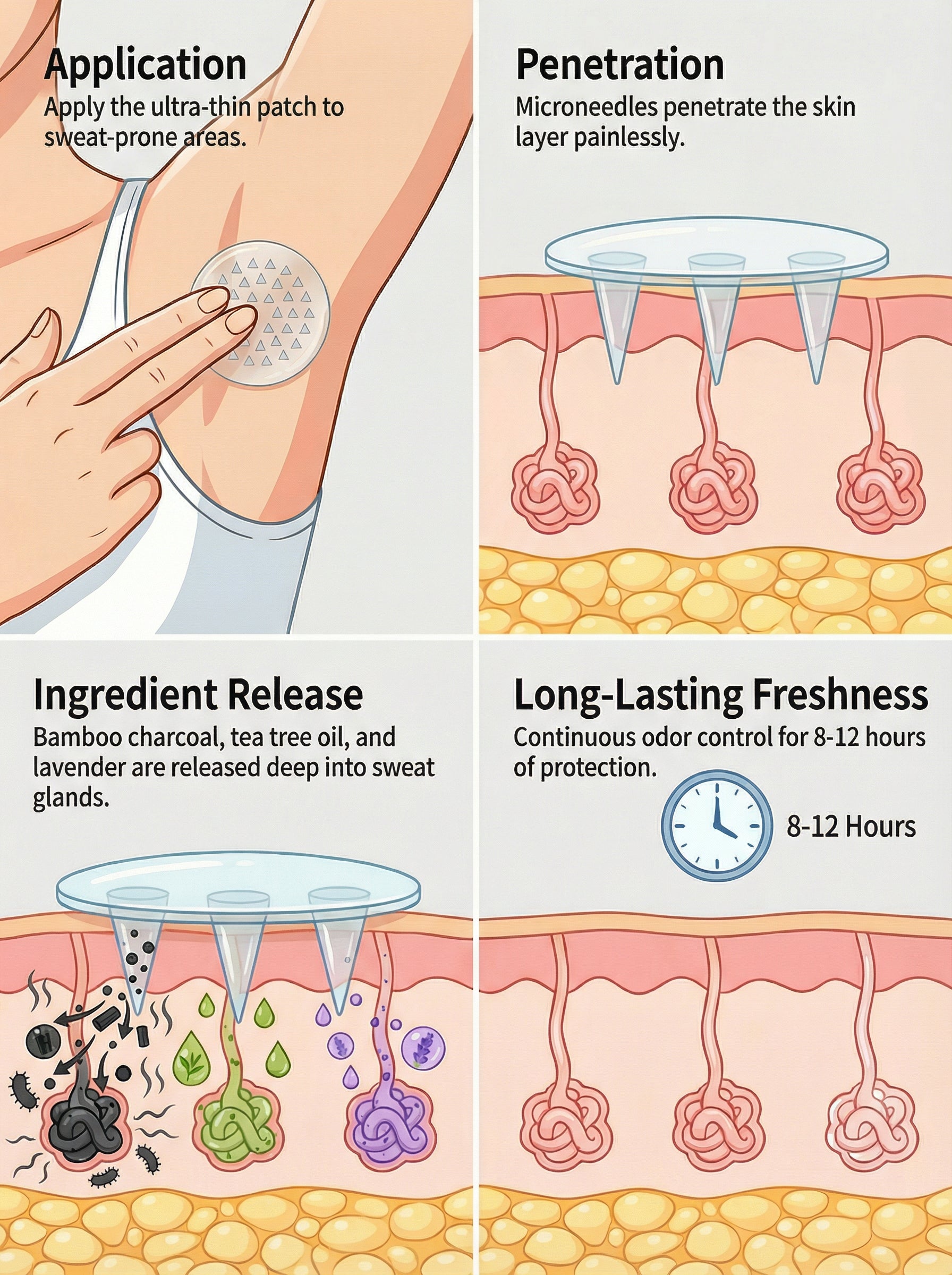 Micro-needle Deodorant Patches