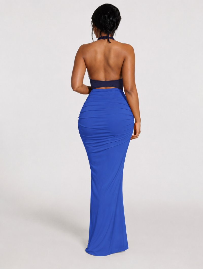 Hourglass Illusion Halter Dress