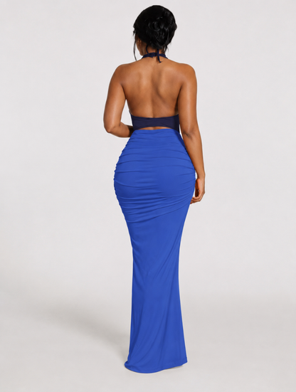 Hourglass Illusion Halter Dress