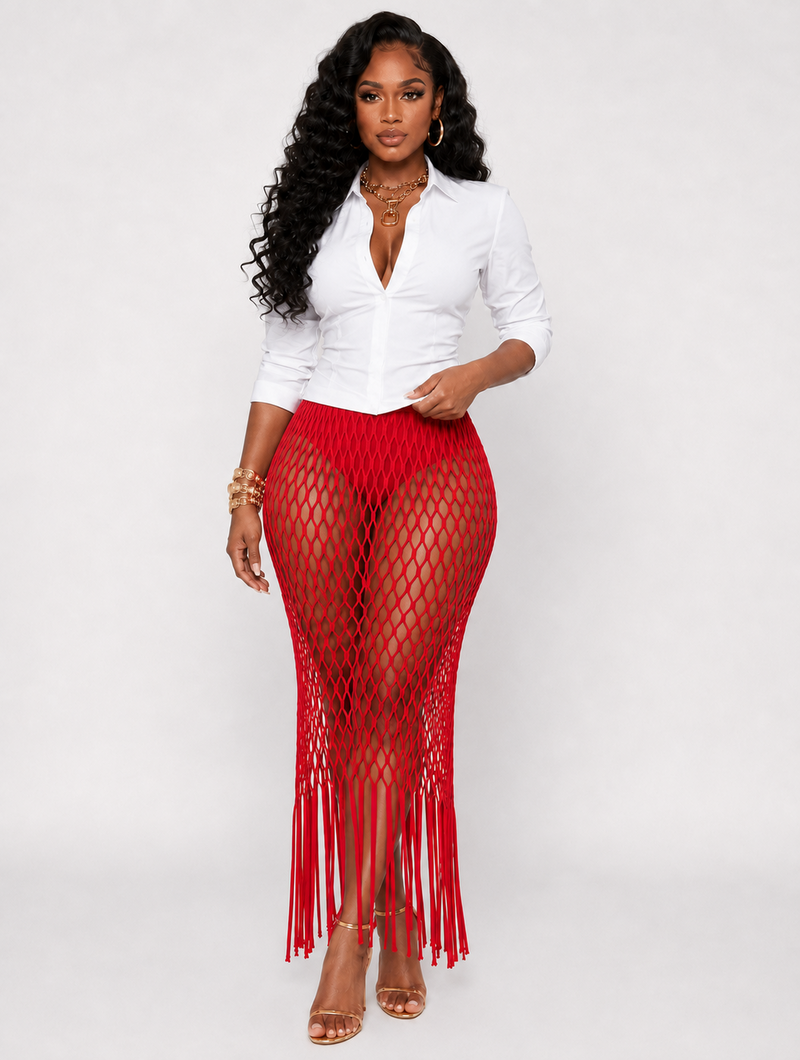Crimson Tiered Grid Set